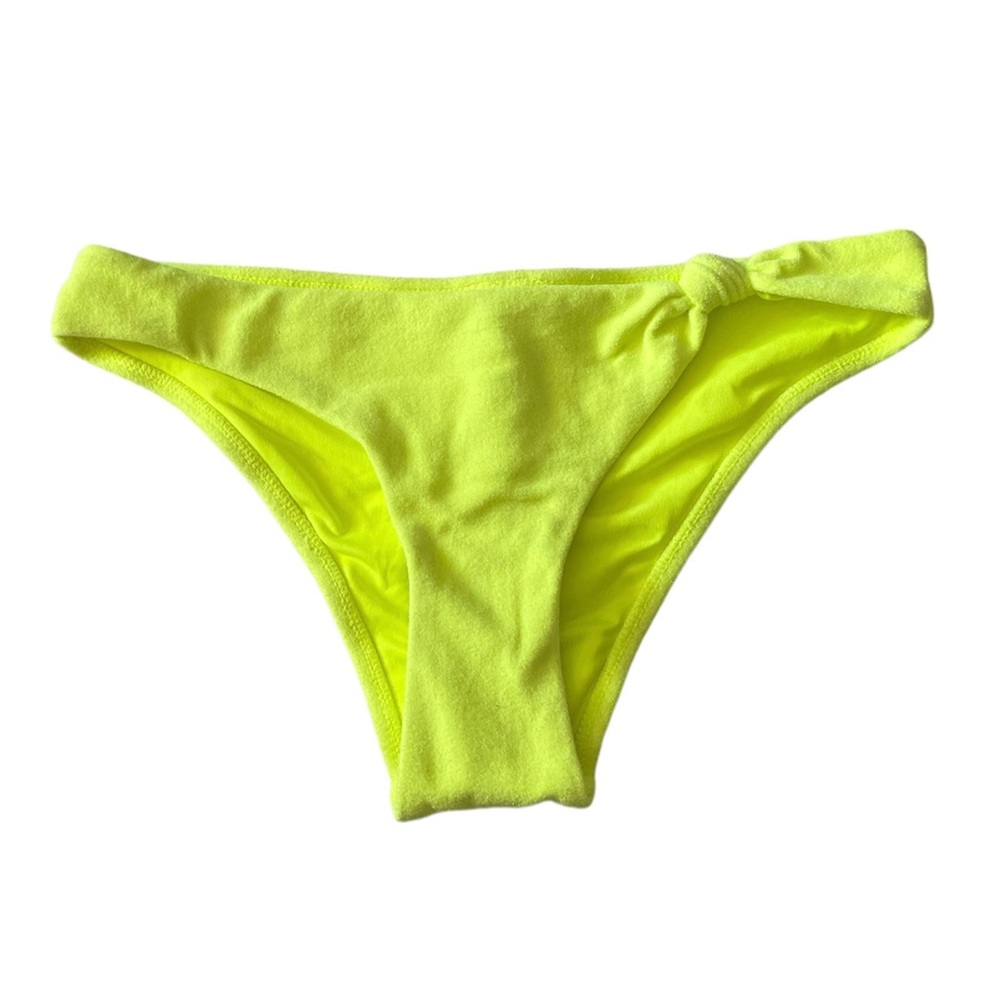 NEW Topshop Velour High Leg Bikini Bottoms size 6 Green